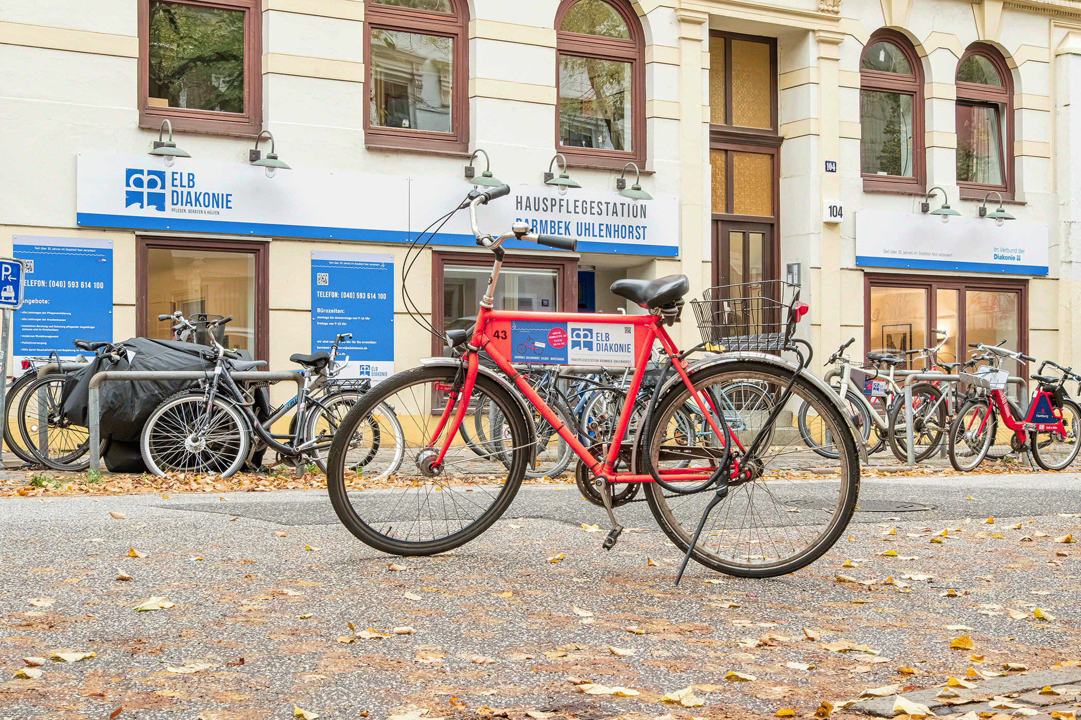 Ein typisches Fahrrad der Hauspflegestation